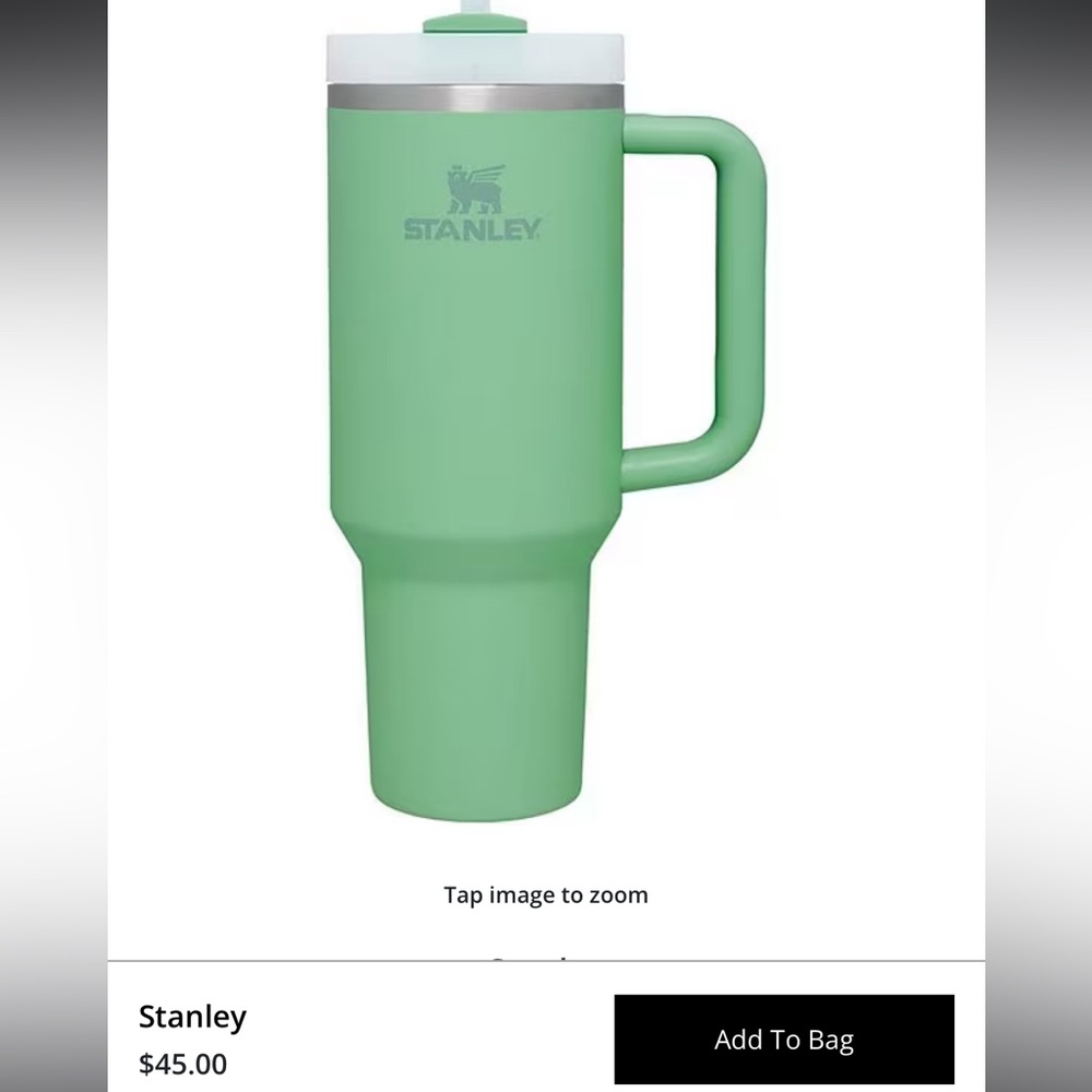 Stanley Quencher H2.0 FlowState Matte Tumbler 32 oz color Jade